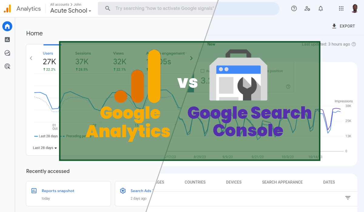 Google Search Console vs Google Analytics