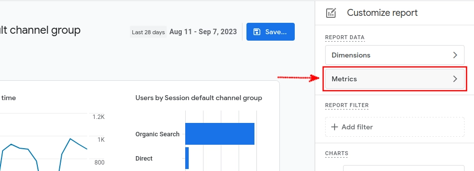 Adding Metrics in Google Analytics 4