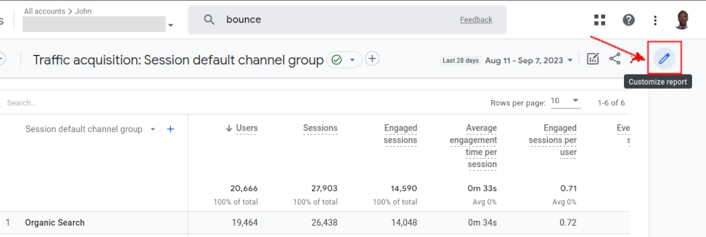 Customizing a Report in Google Analytics 4