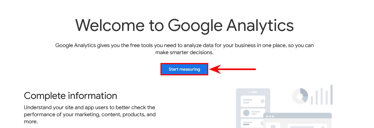 Google analytics start measuring