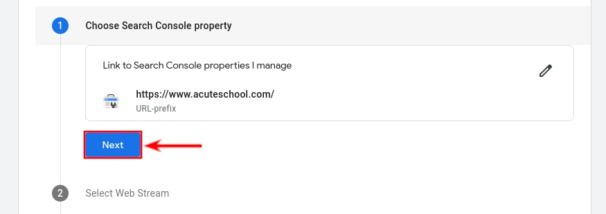 Link to Search Console Properties I manage