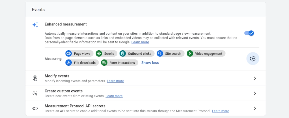 Types of Events in Google Analytics 4