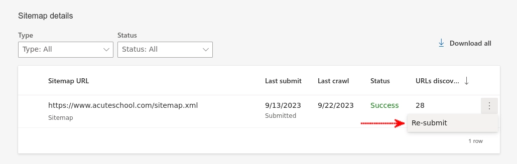 Updating a sitemap in Bing Webmaster Tools